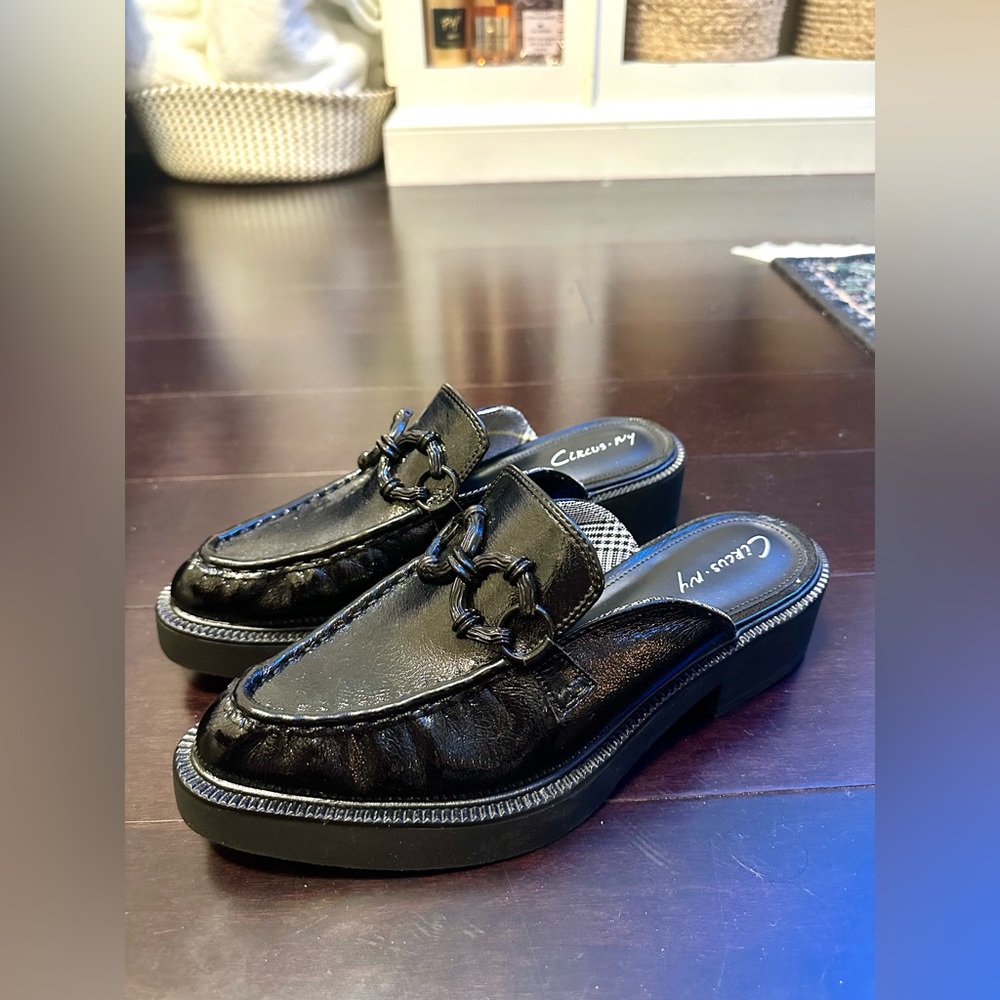 NWOT Circus by Sam Edelman/ Free People Black Platform Loafers Mule Women's 9.5
